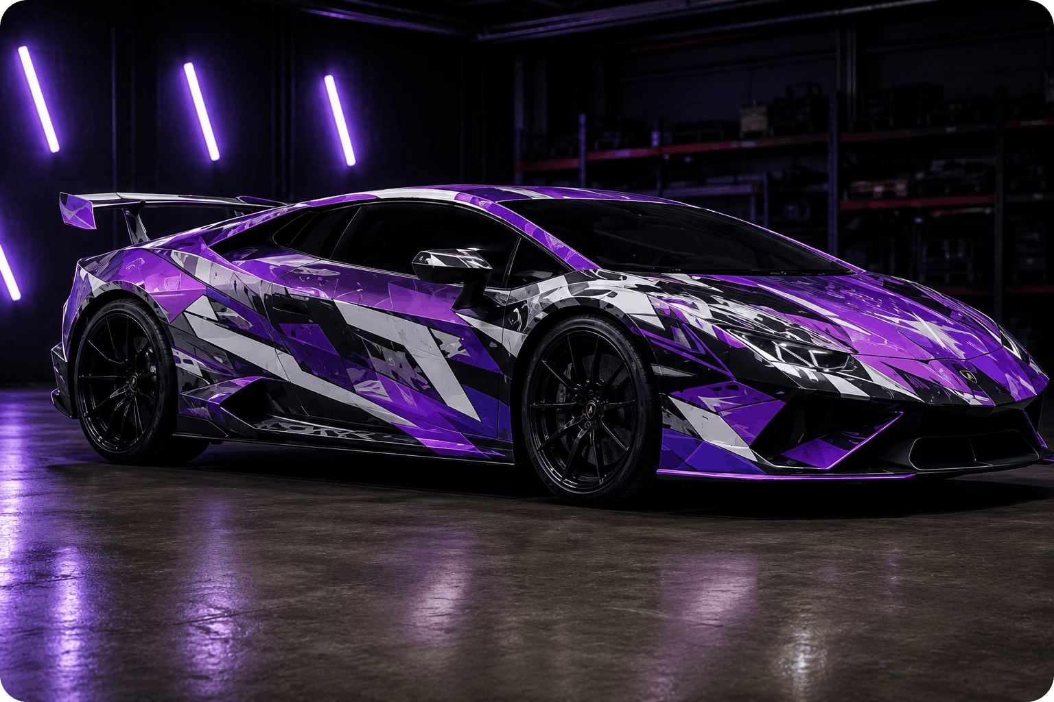 Lambo Full Custom Wrap by Vivid Visuals